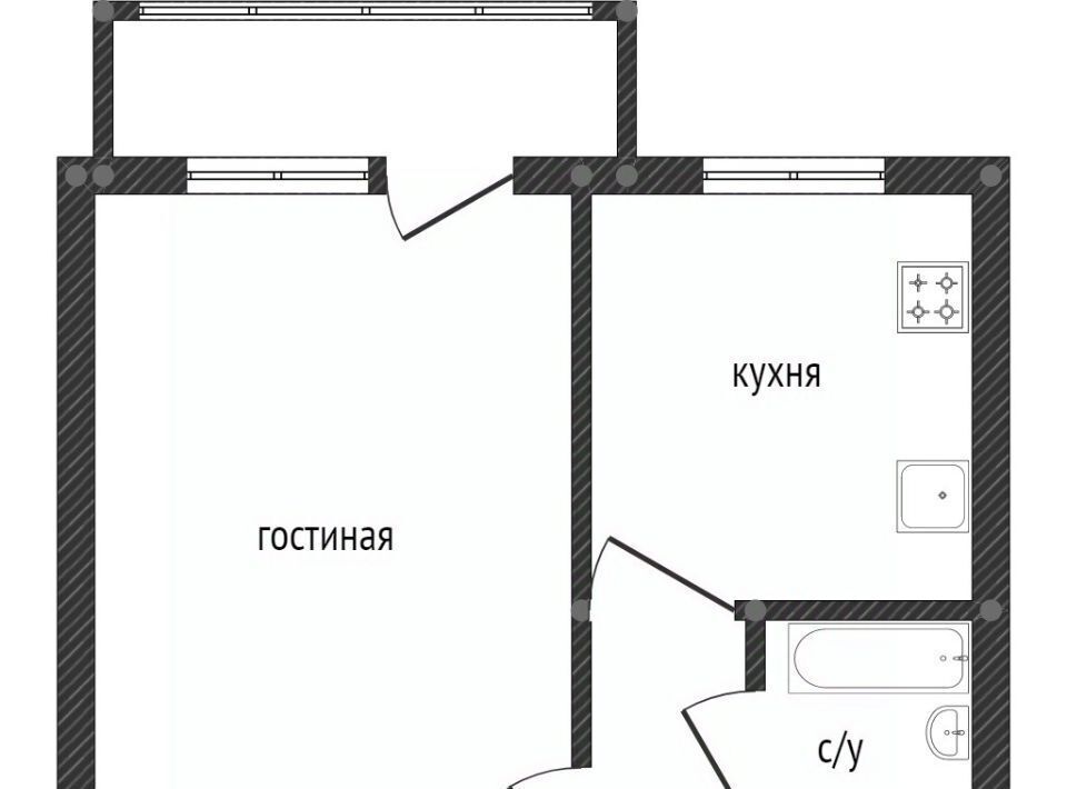 квартира г Омск р-н Кировский ул Конева 32 фото 2