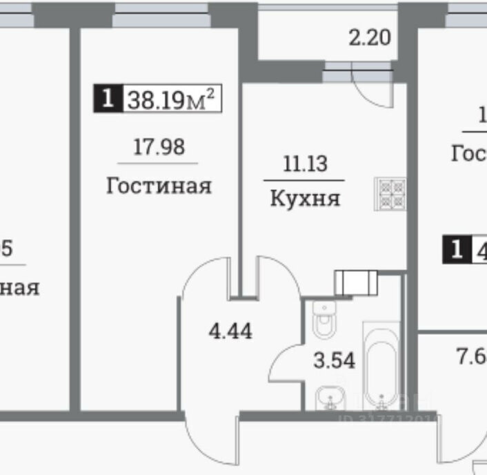 квартира р-н Всеволожский г Мурино ул Шувалова 2 ЖК «Мой город» Девяткино фото 1