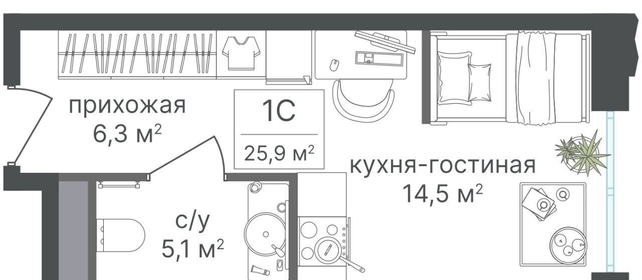 квартира г Москва метро Аннино ЖК Варшавские Ворота 2/3 муниципальный округ Чертаново Южное фото 1