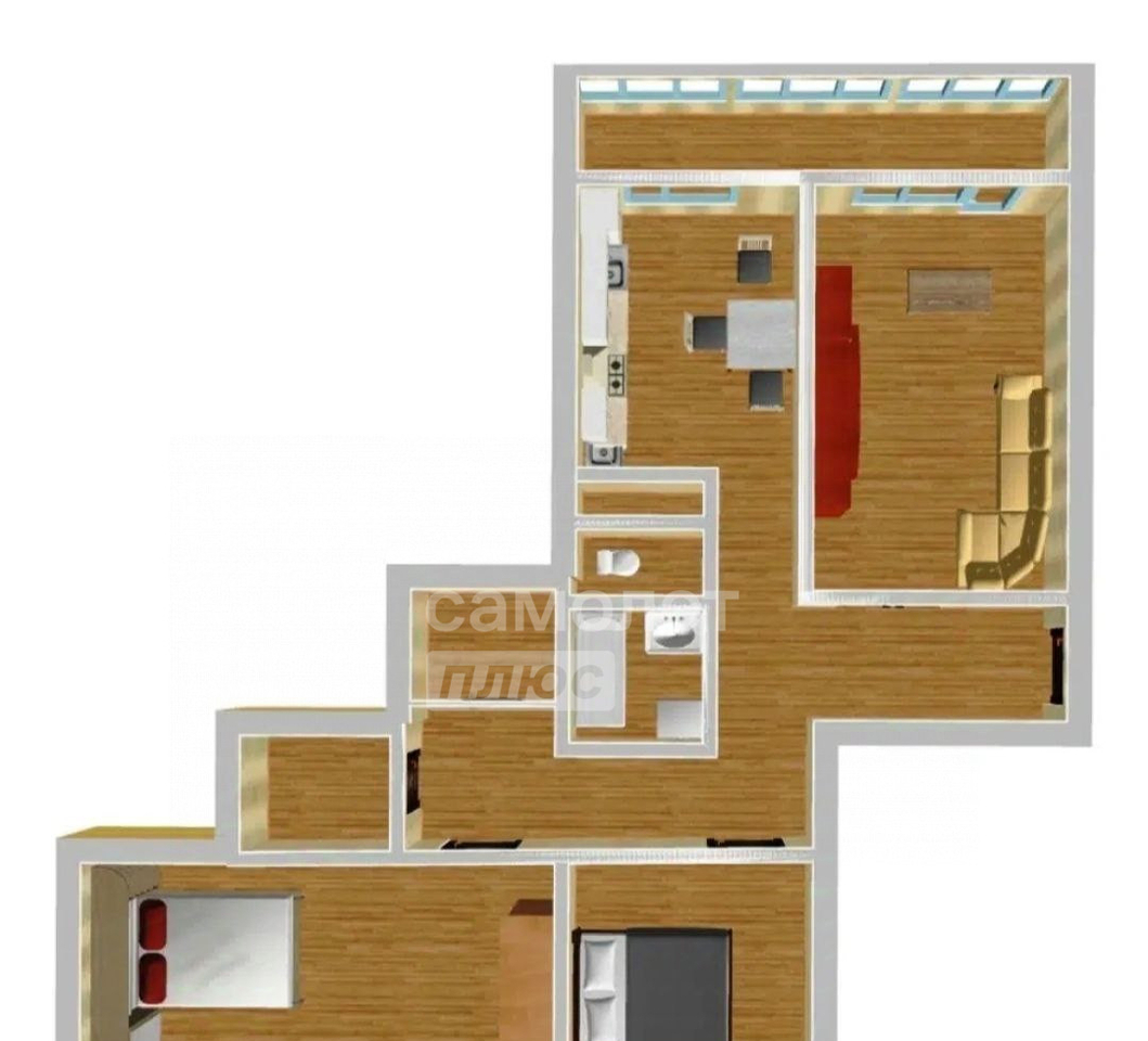 квартира г Обнинск ул Гагарина 42 фото 18