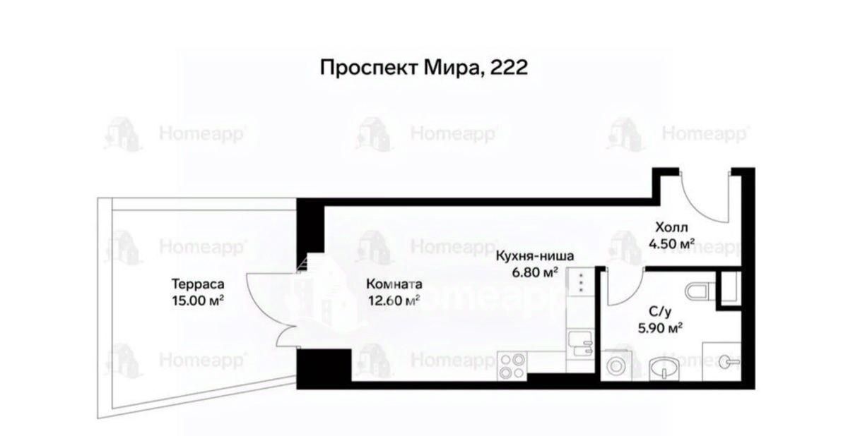 квартира г Москва метро Ростокино пр-кт Мира 222/2 фото 1