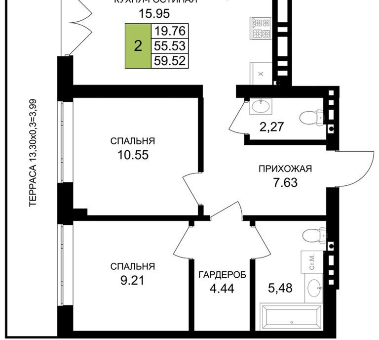 квартира р-н Гурьевский г Гурьевск ЖК «Включи» фото 1