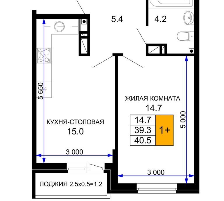 квартира г Краснодар р-н Прикубанский ЖК «Дыхание» фото 1