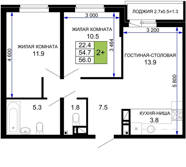 квартира г Краснодар р-н Прикубанский ЖК «Дыхание» фото 1