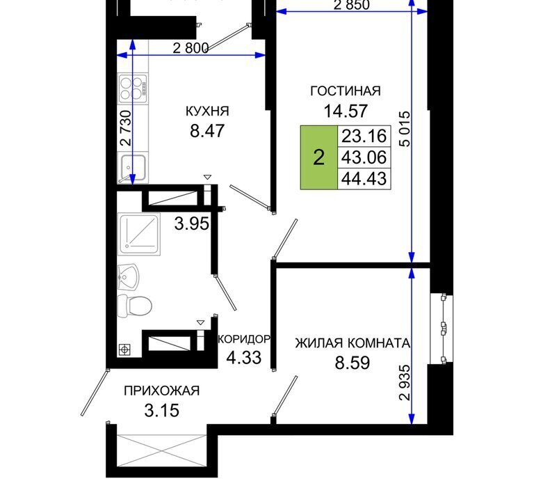 квартира г Ростов-на-Дону р-н Октябрьский Нефтекачка ЖК «Октябрь Парк» квартал фото 1