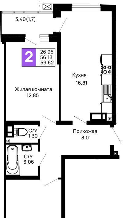 квартира г Майкоп ул 9 Мая 14а фото 1