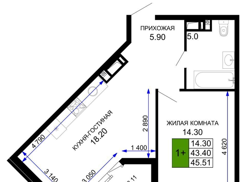 квартира г Краснодар р-н Прикубанский 2-я площадка ул Ветеранов 85к/5 фото 1