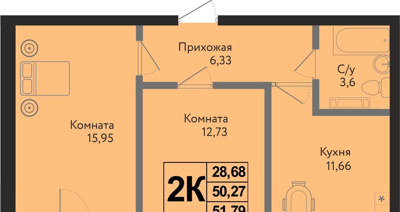 квартира г Краснодар р-н Карасунский ул им. Владимира Жириновского 7к/1 фото 1