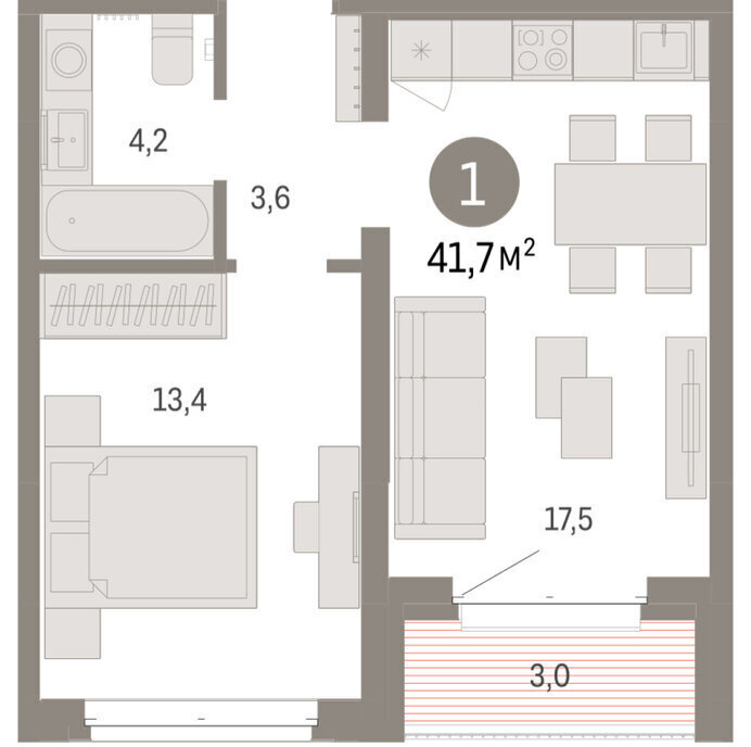 квартира г Тюмень жилой комплекс На Минской фото 2