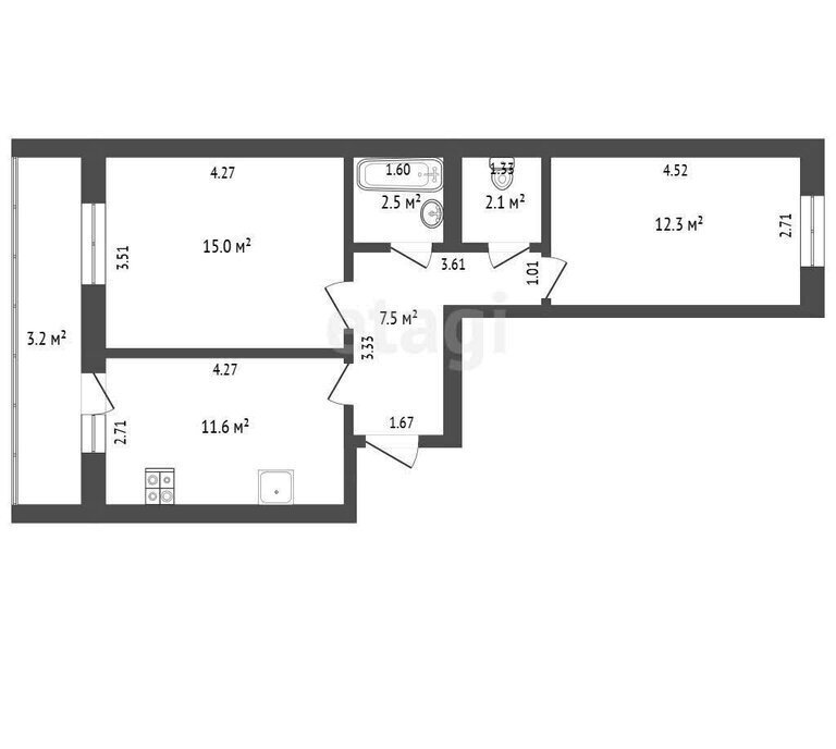 квартира г Тольятти б-р Итальянский 20 фото 1