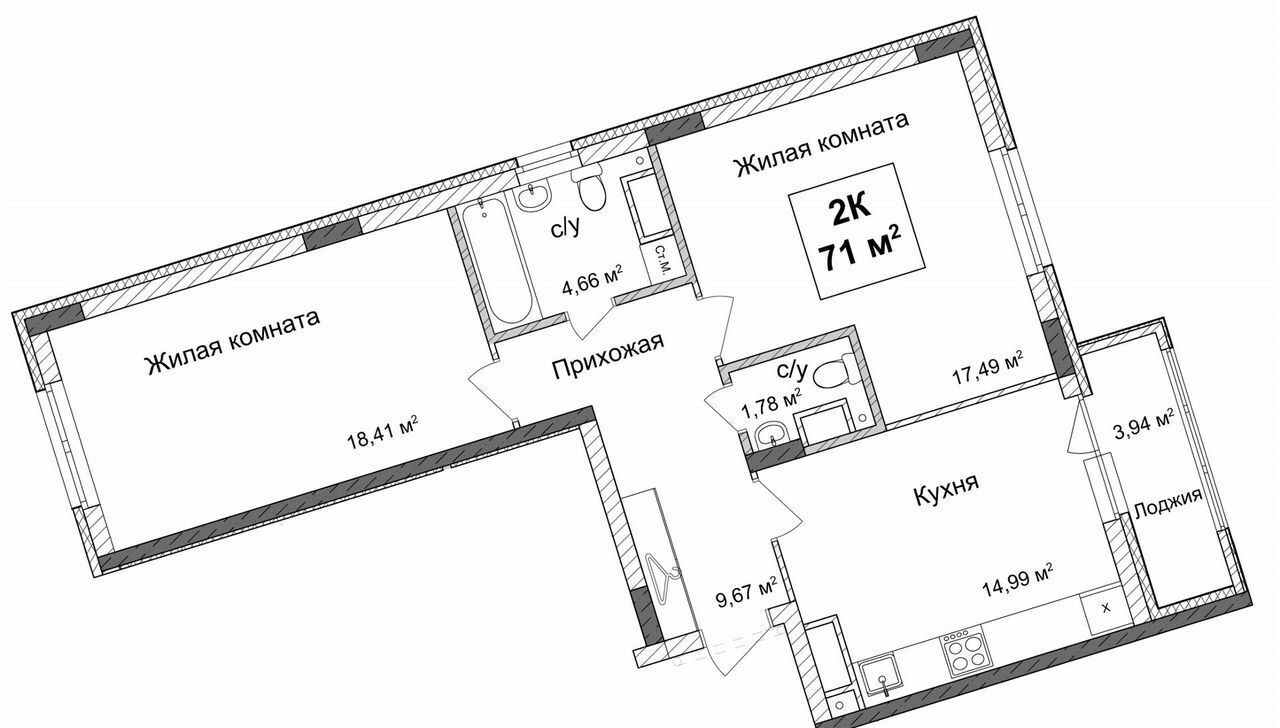 квартира г Нижний Новгород Горьковская ул Ванеева 2 фото 3
