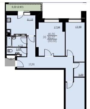 квартира г Ярославль р-н Заволжский ул Красноборская 38 корп. 3 фото 2