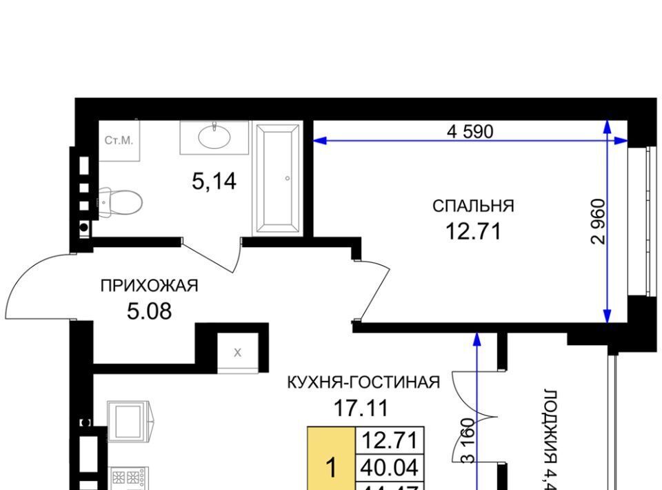 квартира р-н Гурьевский г Гурьевск ЖК «Включи» фото 1