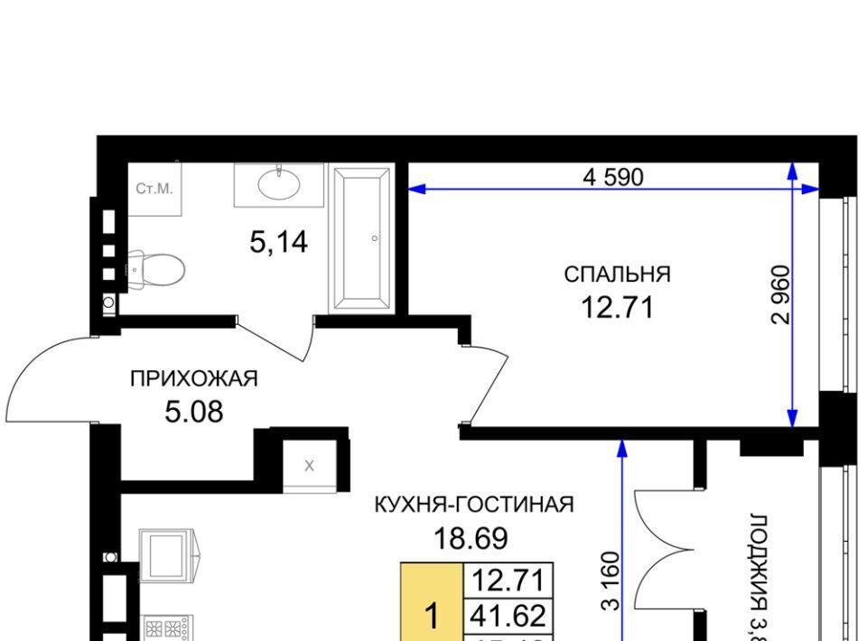 квартира р-н Гурьевский г Гурьевск ЖК «Включи» фото 1