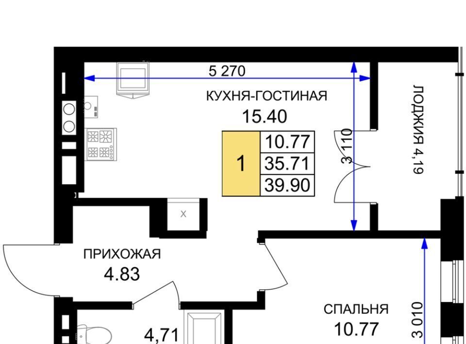 квартира р-н Гурьевский г Гурьевск ЖК «Включи» фото 1