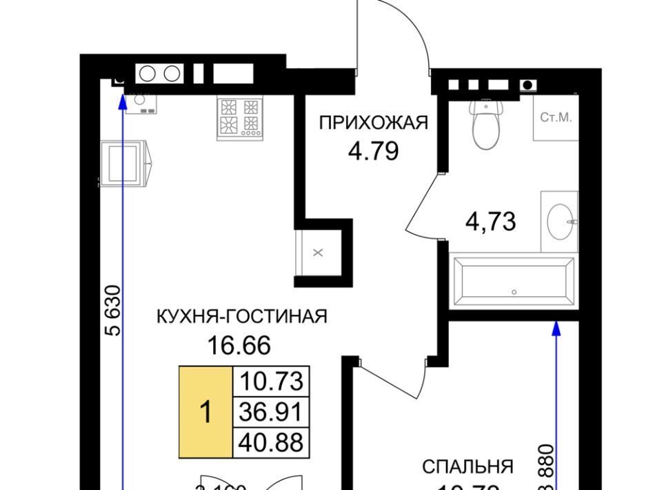 квартира р-н Гурьевский г Гурьевск ЖК «Включи» фото 1