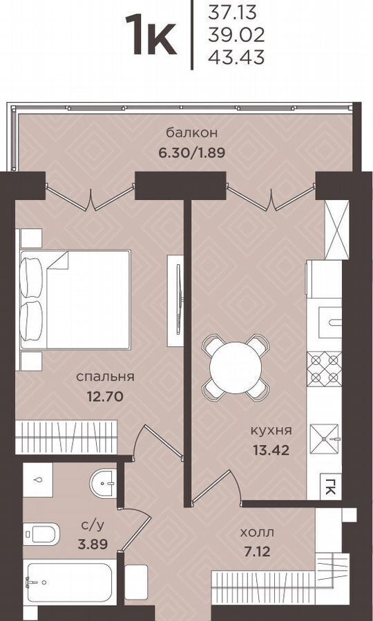 квартира р-н Гурьевский г Гурьевск ул Байдукова 1 фото 2