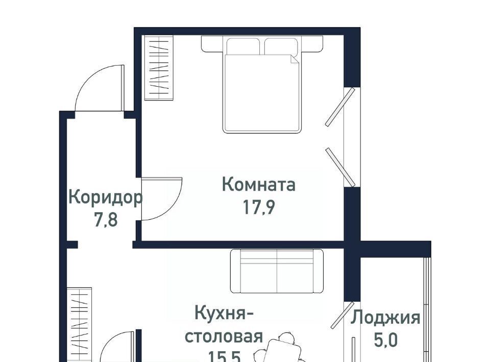 квартира г Челябинск Западный ЖК «Притяжение» 5-й кв-л фото 1