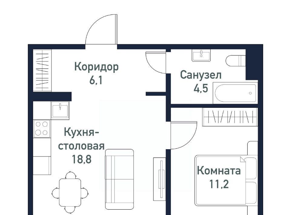 квартира г Челябинск Западный ЖК «Притяжение» 5-й кв-л фото 1