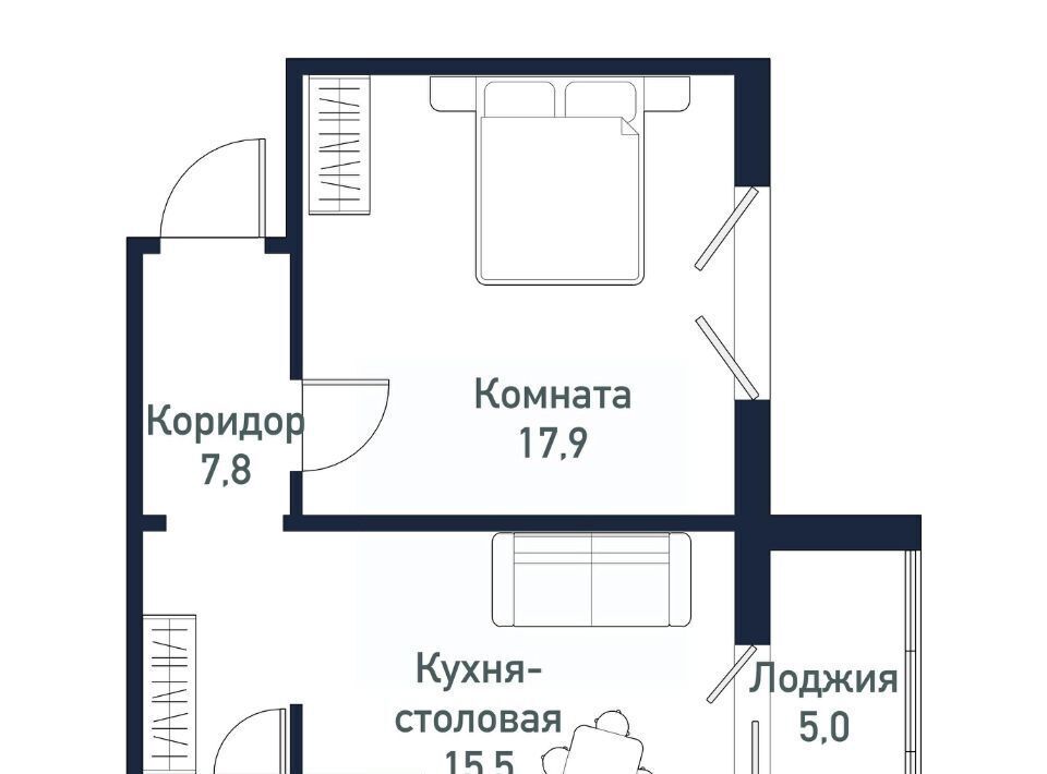 квартира г Челябинск Западный ЖК «Притяжение» 5-й кв-л фото 1