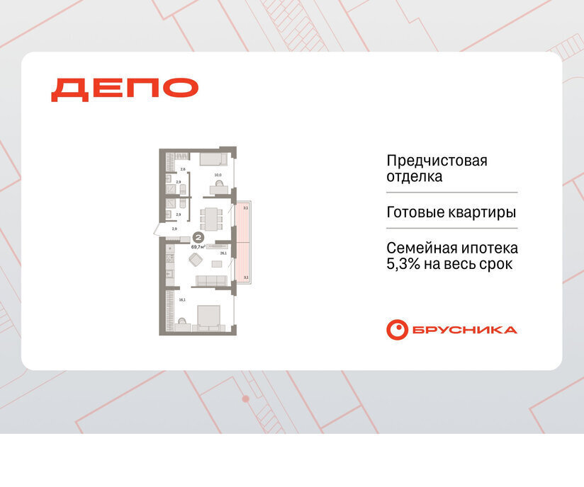 квартира г Екатеринбург Старая Сортировка ЖК Квартал Депо Проспект Космонавтов, жилой район Сортировочный фото 1