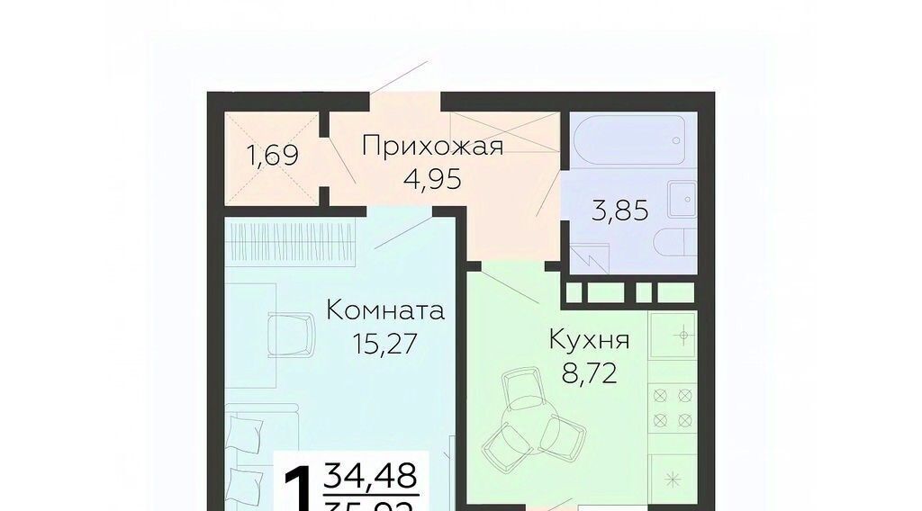 квартира г Воронеж р-н Коминтерновский ул 45 стрелковой дивизии 115 ЖК Квартал 45 фото 1