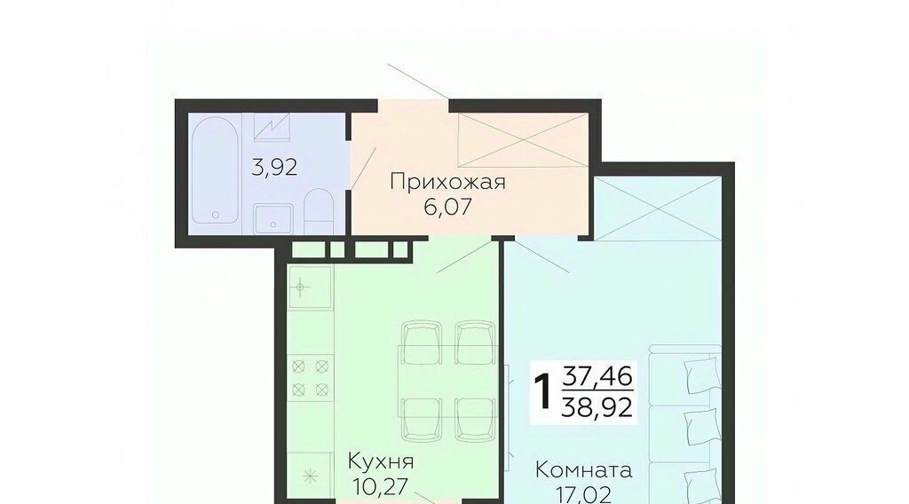 квартира г Воронеж р-н Коминтерновский ул 45 стрелковой дивизии 113 ЖК Квартал 45 фото 1