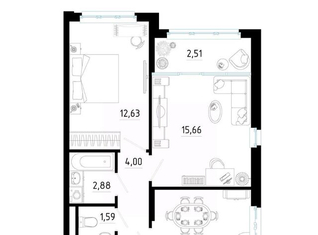 квартира р-н Железнодорожный ул Земнухова 2 фото