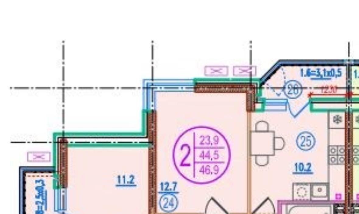 квартира г Краснодар р-н Прикубанский ул им. генерала Корнилова 18 ЖК Sport Village фото 17