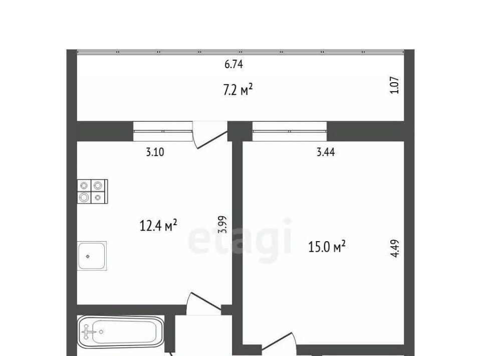 квартира г Тюмень р-н Калининский ул Кремлевская 102 фото 3