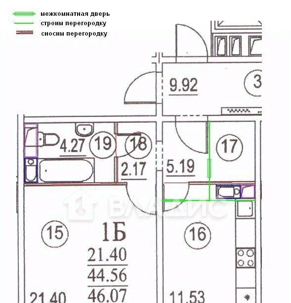 квартира г Долгопрудный пр-кт Ракетостроителей 7к/1 Долгопрудная фото 2