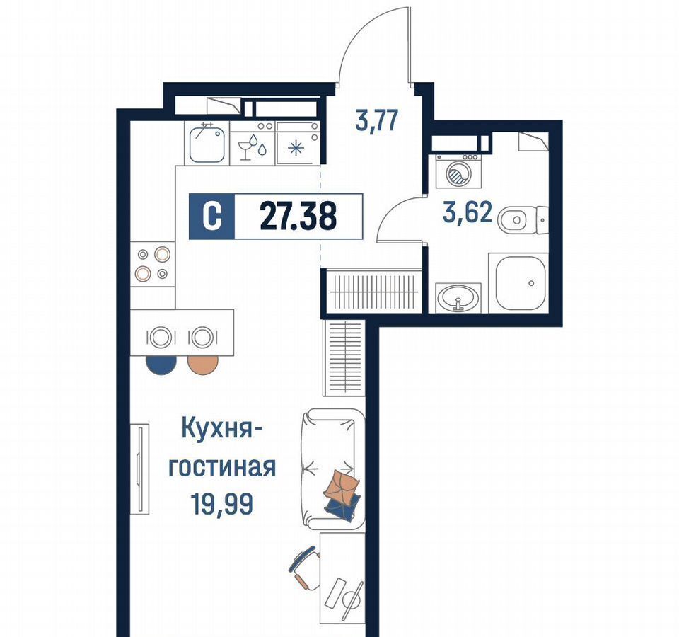 квартира р-н Всеволожский г Мурино ул Романовская 6 Девяткино, коп. 1 фото 1