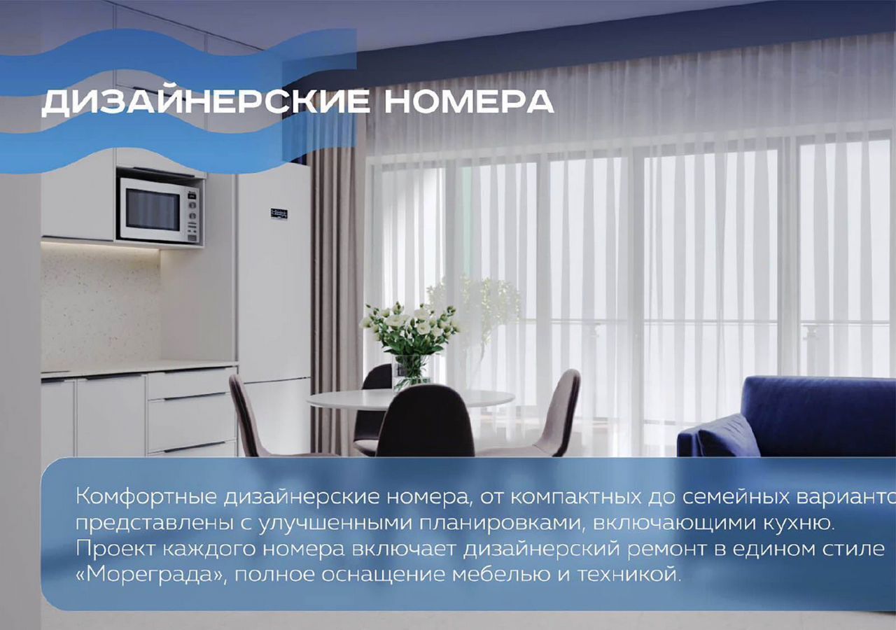 квартира р-н Анапский г Анапа проезд Сосновый 10 апарт-комплекс по проезду Сосновый Гостиничный комплекс «‎Мореград» фото 4
