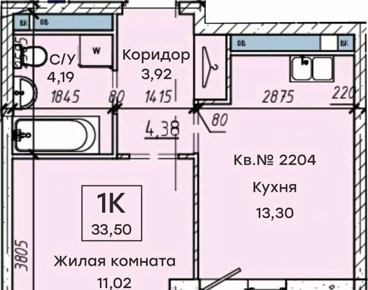квартира г Хабаровск р-н Железнодорожный ЖК «На семи холмах» фото 1
