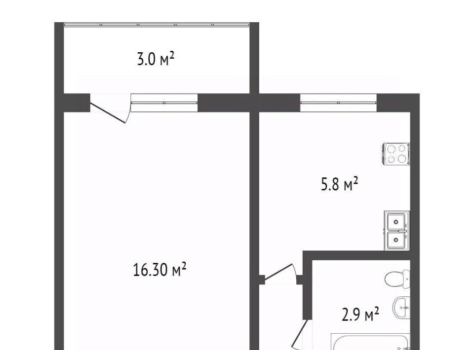 квартира г Тюмень р-н Центральный ул Максима Горького 28 фото 2