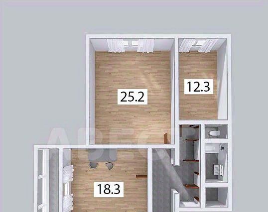квартира г Омск р-н Кировский ул Конева 36 фото 2