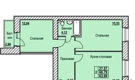квартира р-н Дзержинский Северный жилрайон, 9-й мкр фото