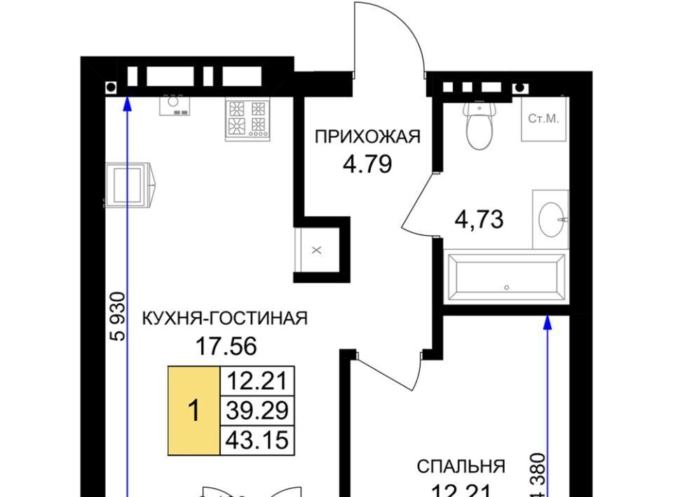 квартира р-н Гурьевский г Гурьевск ЖК «Включи» фото 1