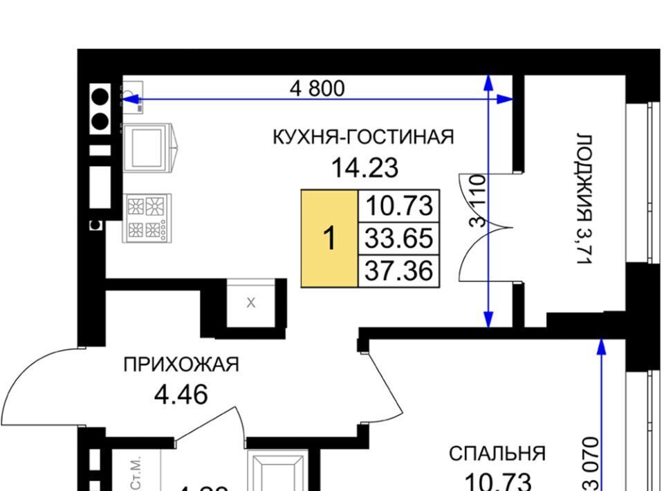 квартира р-н Гурьевский г Гурьевск ЖК «Включи» фото 1