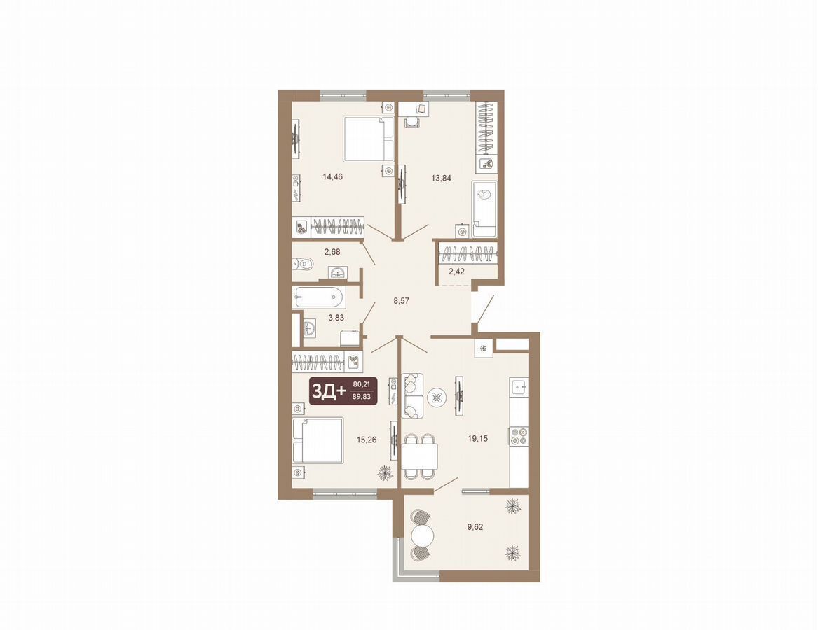 квартира г Тобольск р-н мкр 15 д. 25А фото 1