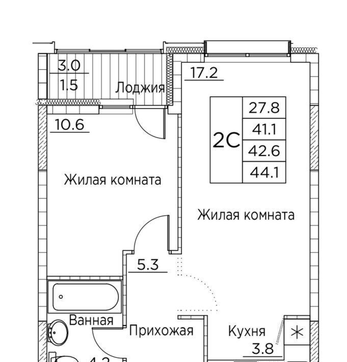 квартира г Владивосток р-н Ленинский ул Расула Гамзатова 7к/3 фото 1