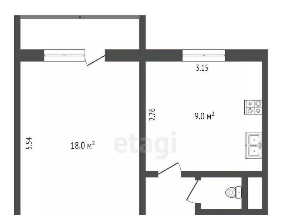 квартира г Белгород Западный Микрорайон Салют ул Дегтярева 2 фото 2