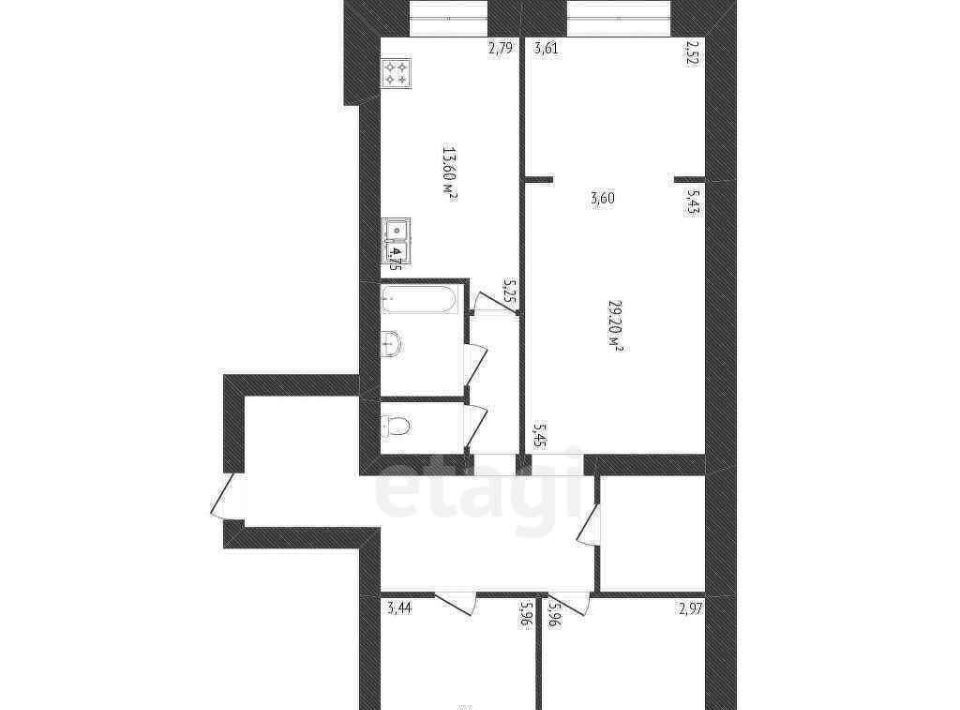 квартира г Белгород Западный ул 5 Августа 31 фото 2