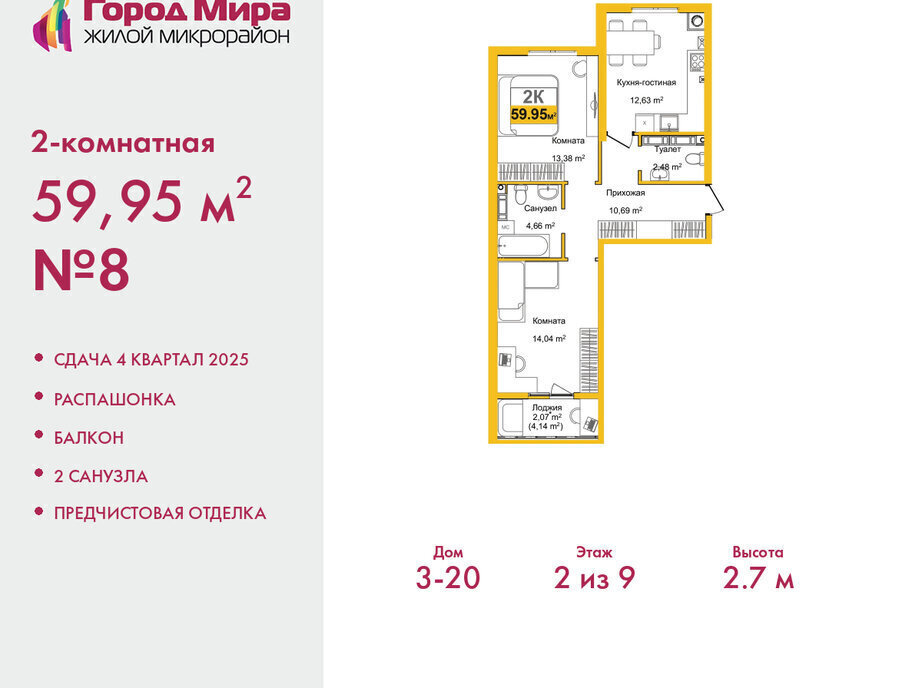 квартира г Симферополь р-н Центральный жилой комплекс Город Мира фото 1