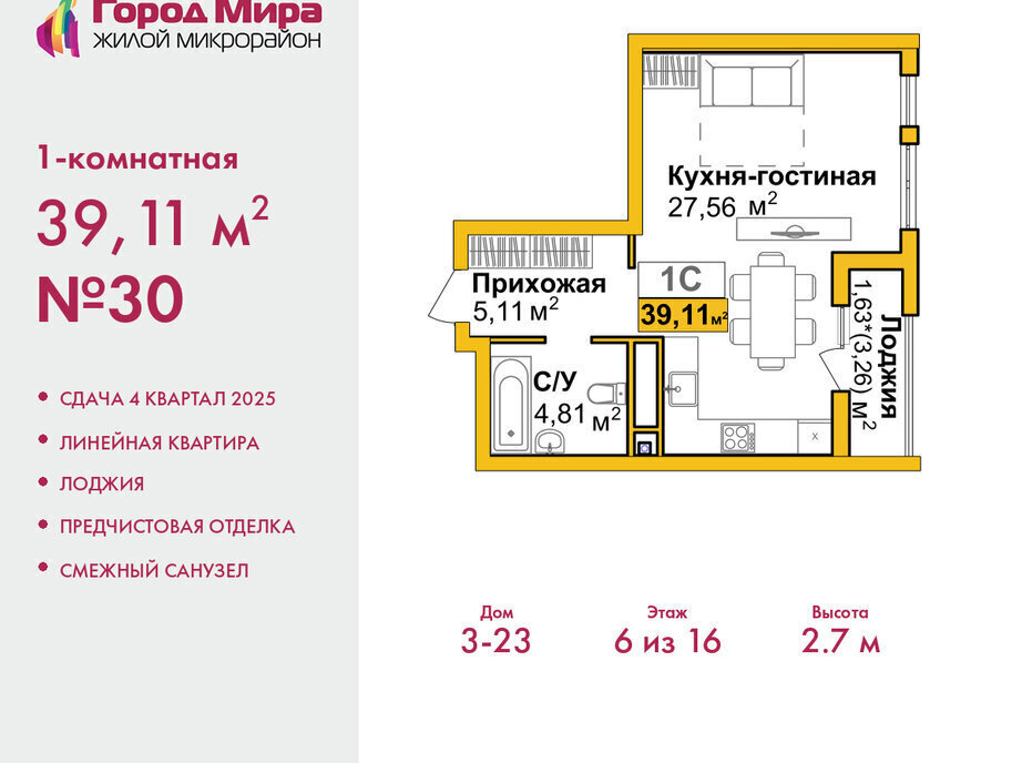 квартира г Симферополь р-н Центральный жилой комплекс Город Мира фото 1