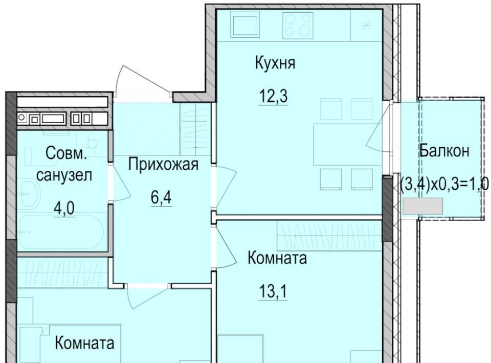 квартира г Казань Аметьево, Паркмаяк жилой комплекс фото 1