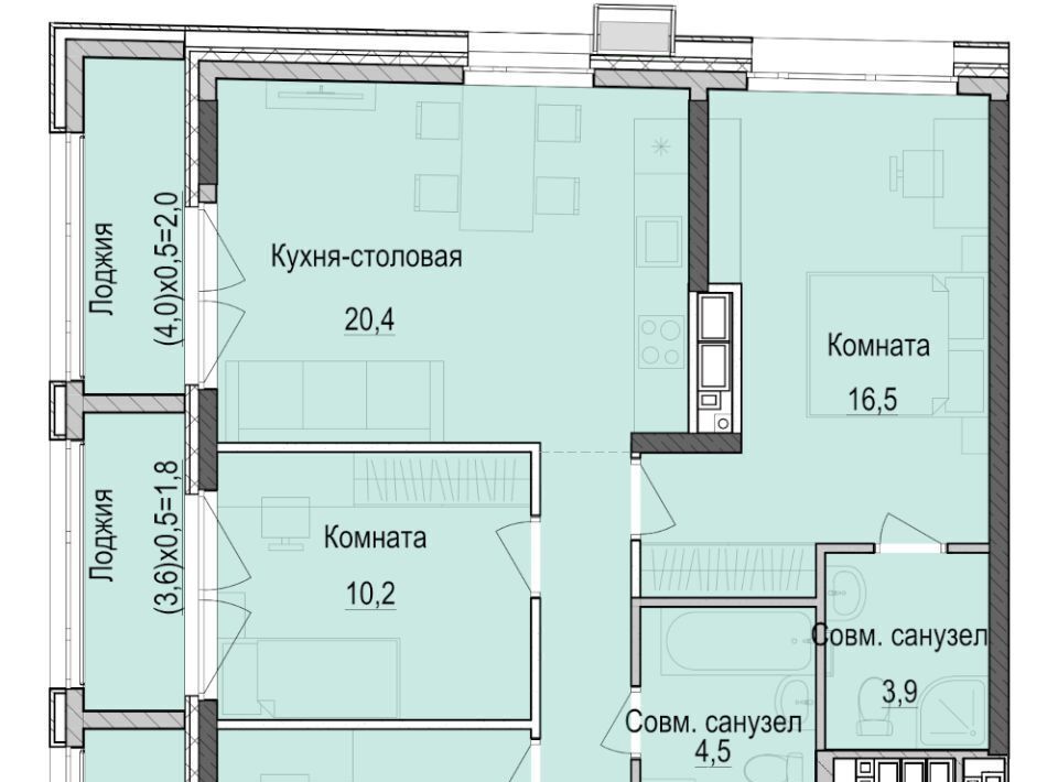 квартира г Казань метро Площадь Тукая Паркмаяк жилой комплекс фото 1