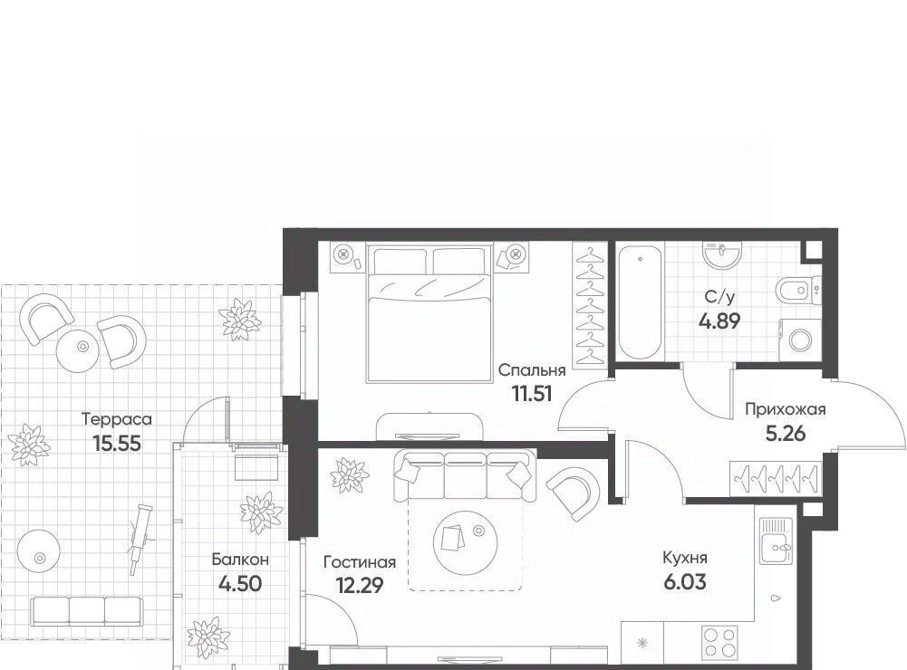 квартира г Казань Козья слобода ул Гаврилова 7к/1 фото 1