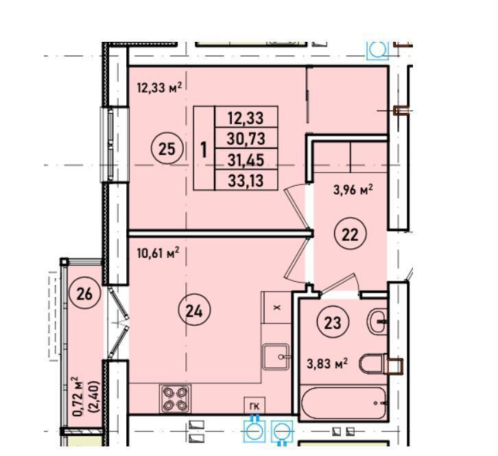 квартира р-н Гурьевский г Гурьевск б-р Краковский 1 фото 10