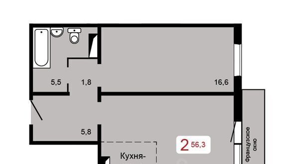 квартира г Красноярск р-н Кировский ул Кутузова 2 ст 5 фото 4